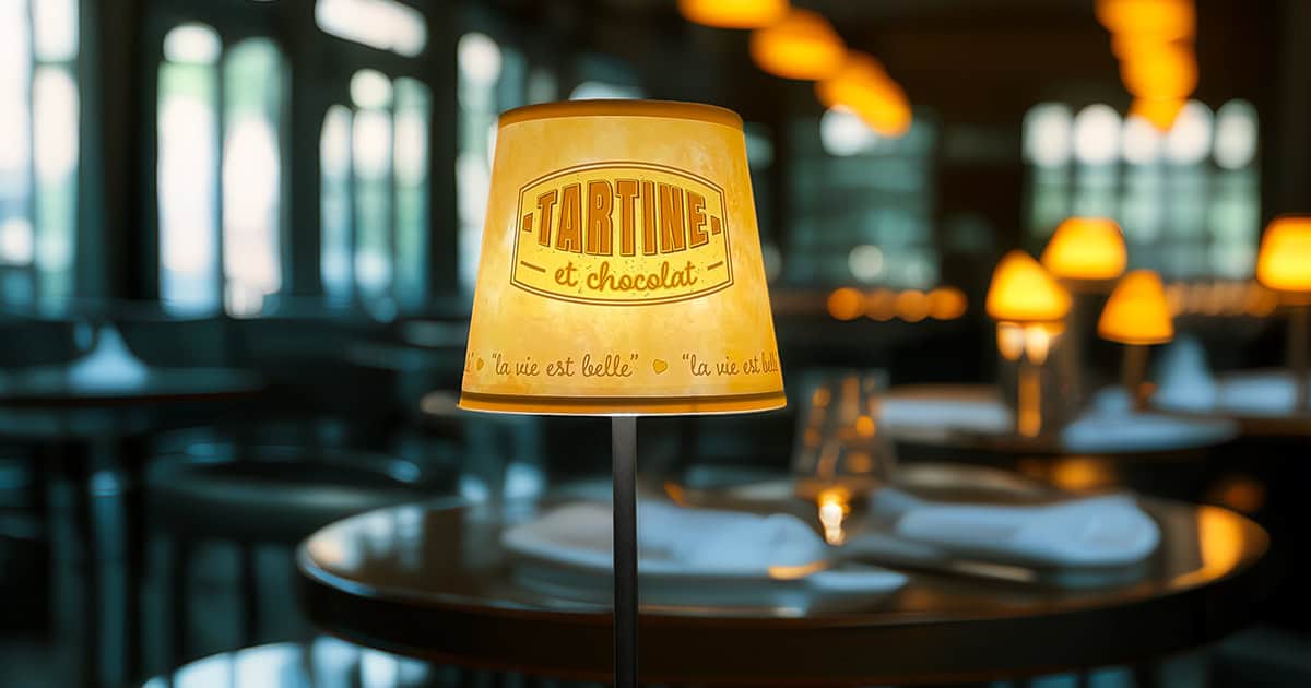 How to Brand Your Table: Custom Lampshades for Rechargeable Lamps